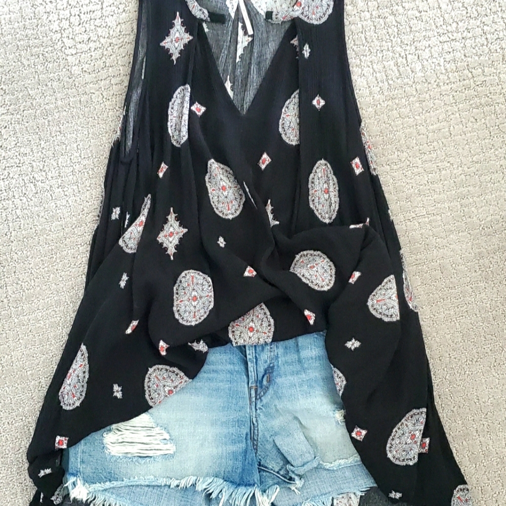 Free People tunic, black, XS